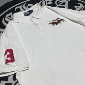 White Polo Ralph Lauren Double Pony Polo Shirt